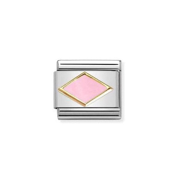 Gold and Pink Rhombus Charm