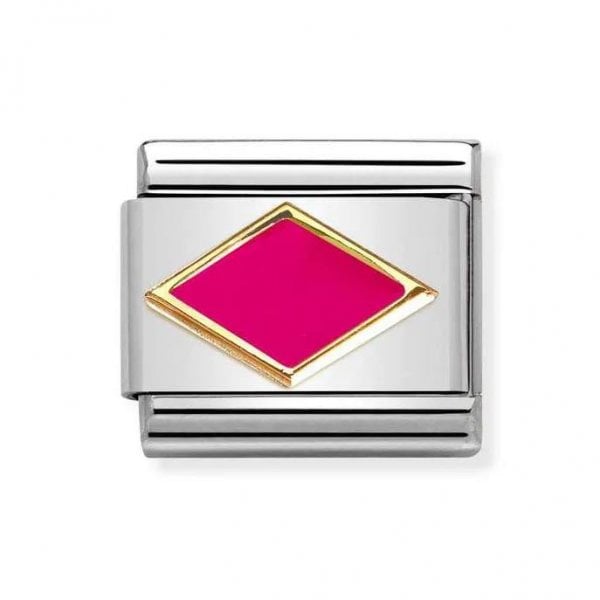 Godl and Fuchsia Rhombus Charm