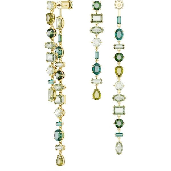 Gema drop earrings, Asymmetrical design, Mixed cut