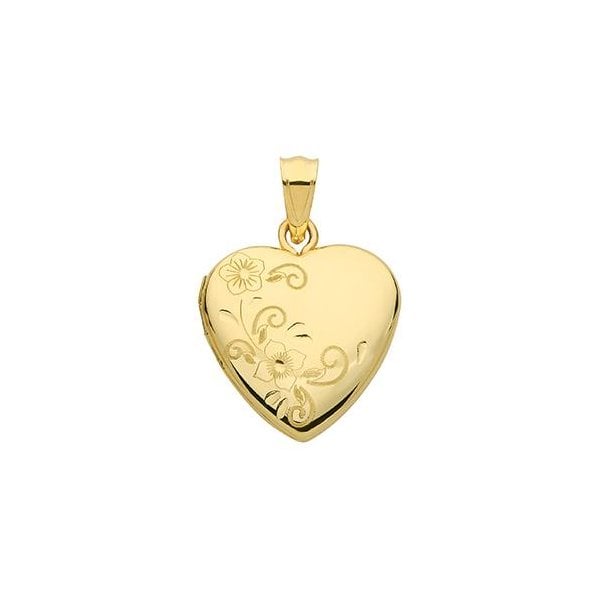9CT YELLOW GOLD HEART LOCKET