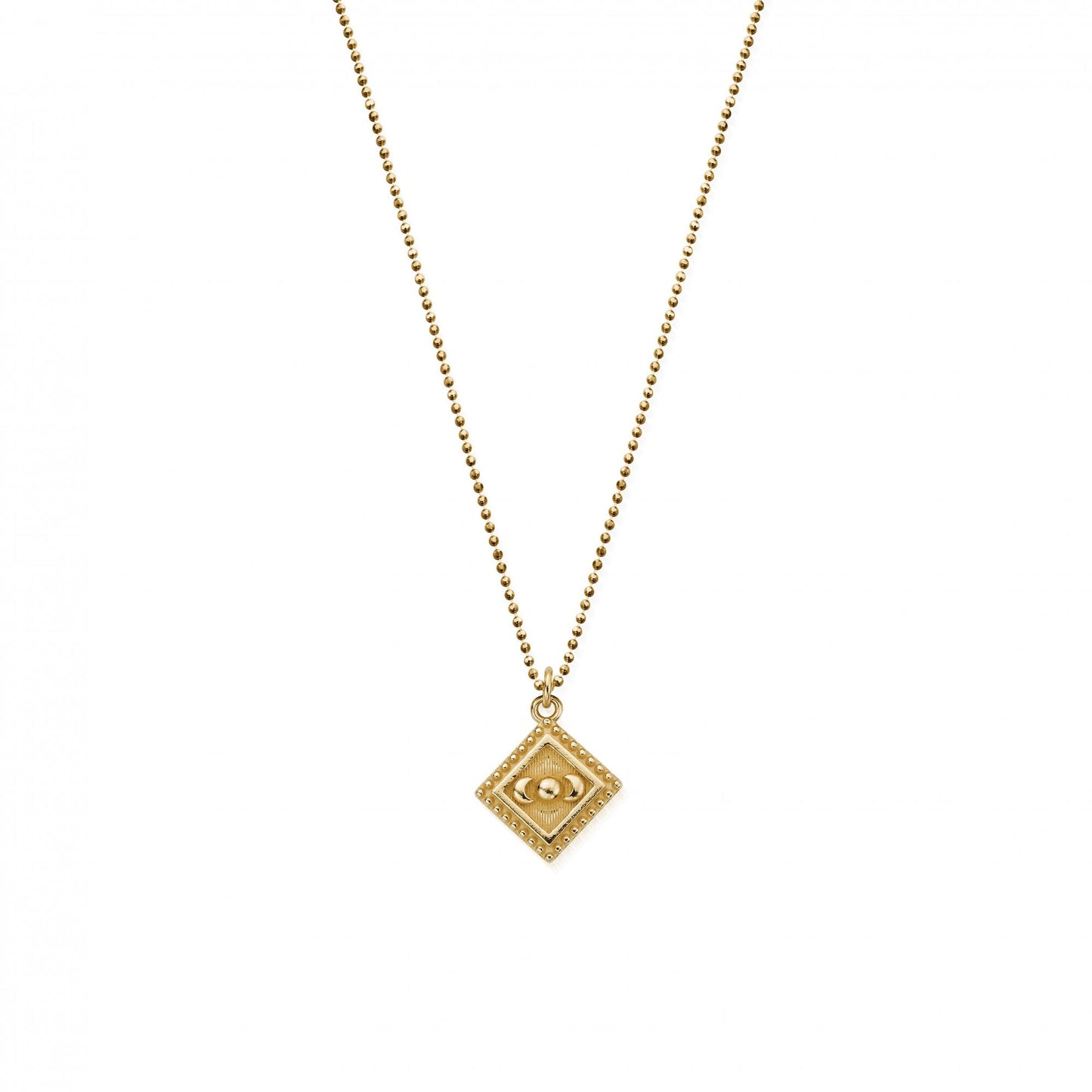 Gold Diamond Cut Chain with Moon Magic Pendant