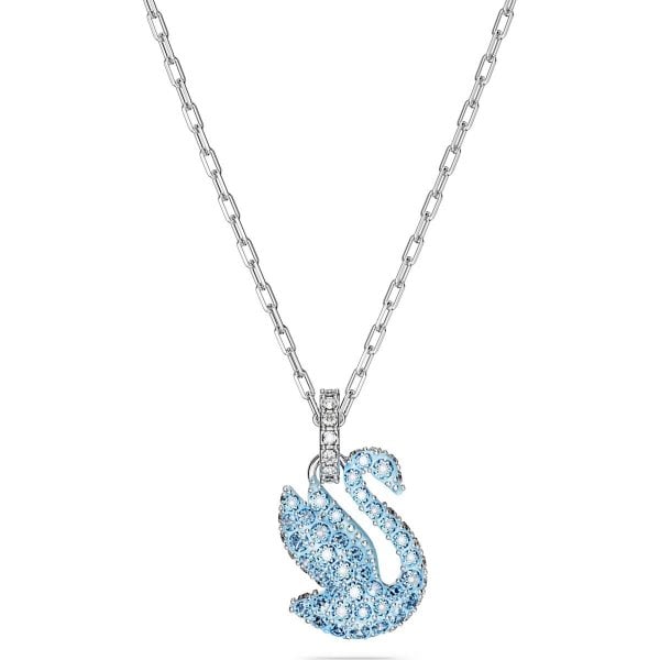 Swarovski Iconic Swan pendant, Swan, Small, Blue