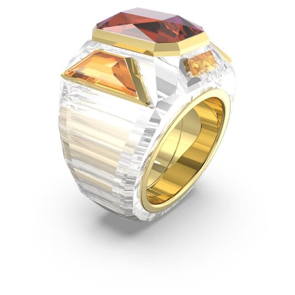 Chroma cocktail ring, Pink, Gold-tone plated S58