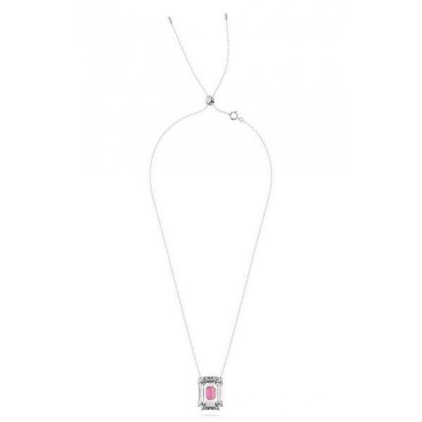 Chroma necklace, Octagon cut, Pink