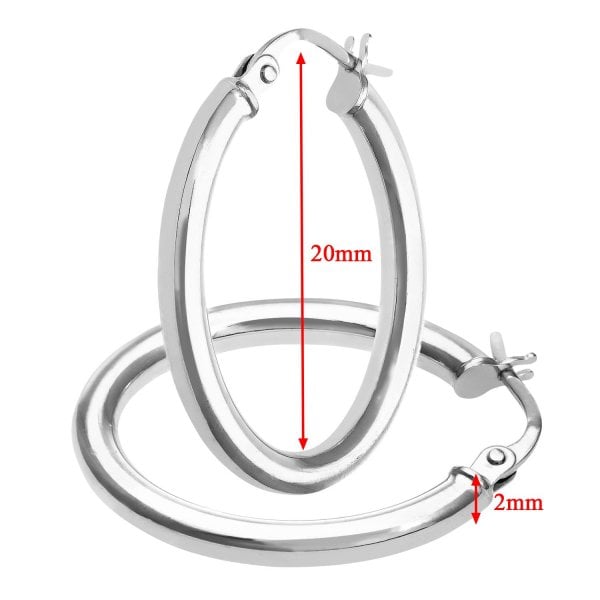 White Gold Hoop Earrings