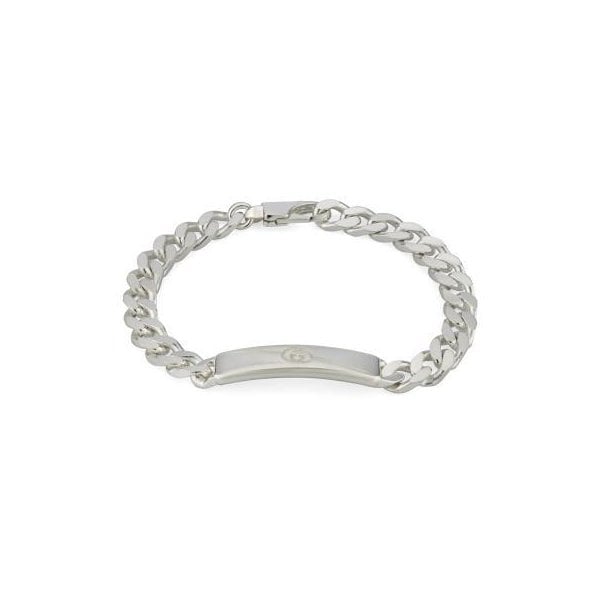 Gucci Tag Bracelet Silver Size 18