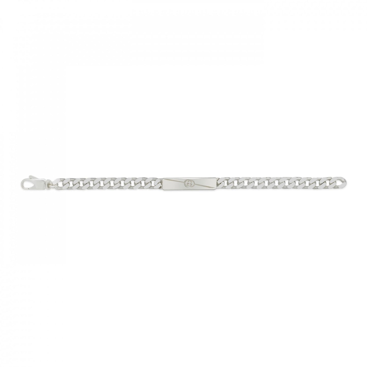 Gucci Tag Bracelet Silver Size 18