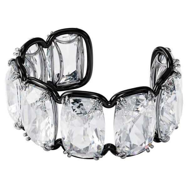 Harmonia cuff Oversized floating crystals, White