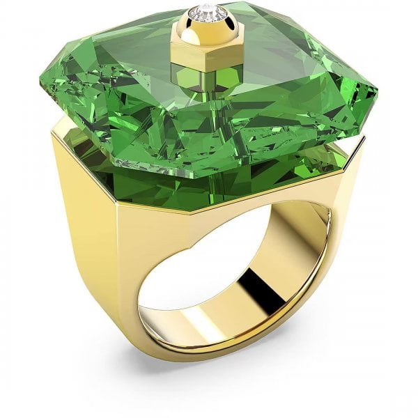 Numina cocktail ring, Octagon cut, Green, S55