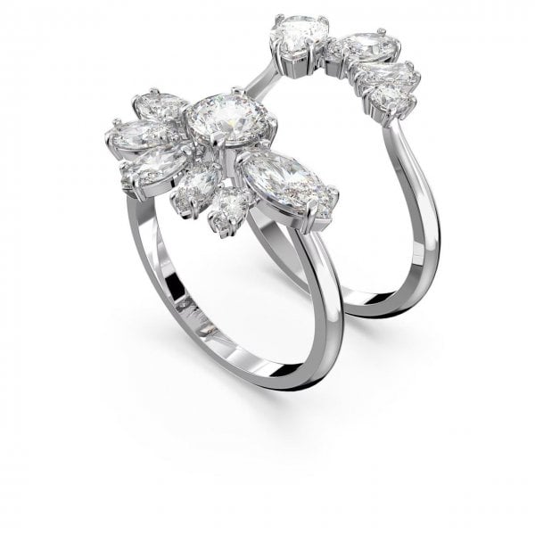 Gema cocktail ring Flower, White, S55