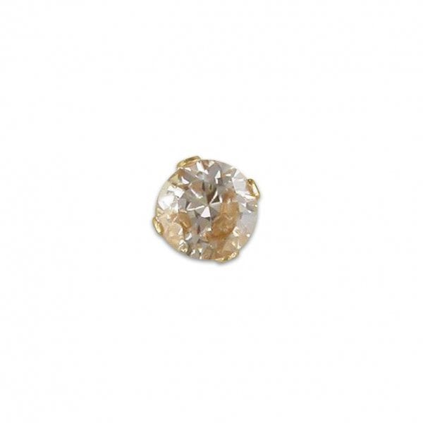 9ct Gold Nose Stud - CZ Claw Set