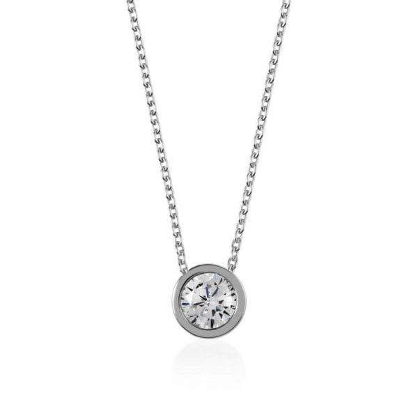 Silver Necklace with CZ
