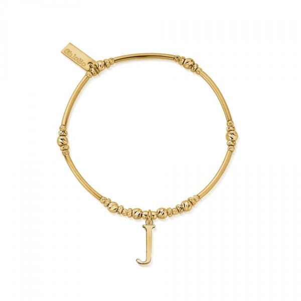 Iconic Gold Initial Bracelet - Letter J