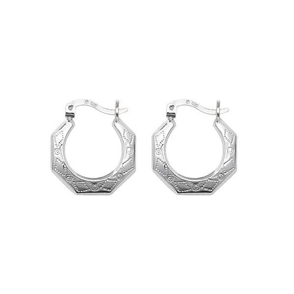 SILVER CREOLE EARRINGS