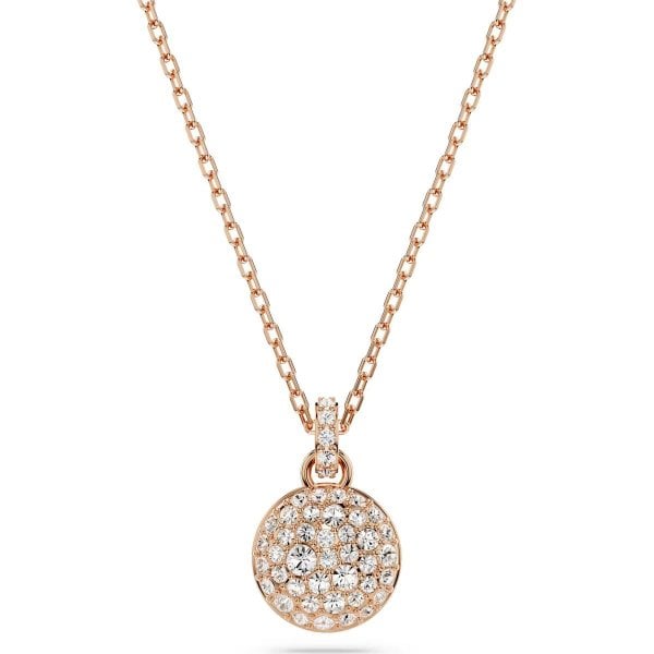 Meteora pendant, White, Rose gold-tone plated