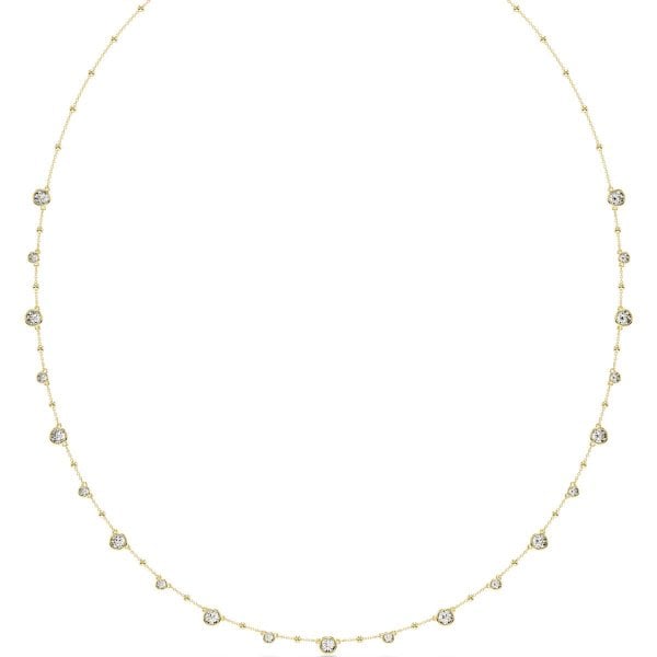 Imber strandage, Round cut, White, Gold-tone