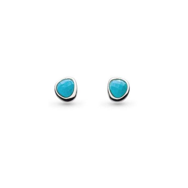 Pebble Stone Mini Turquoise Stud Earrings