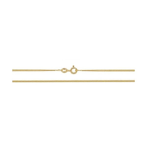 9CT YELLOW GOLD CLOSE CURB CHAIN 18"