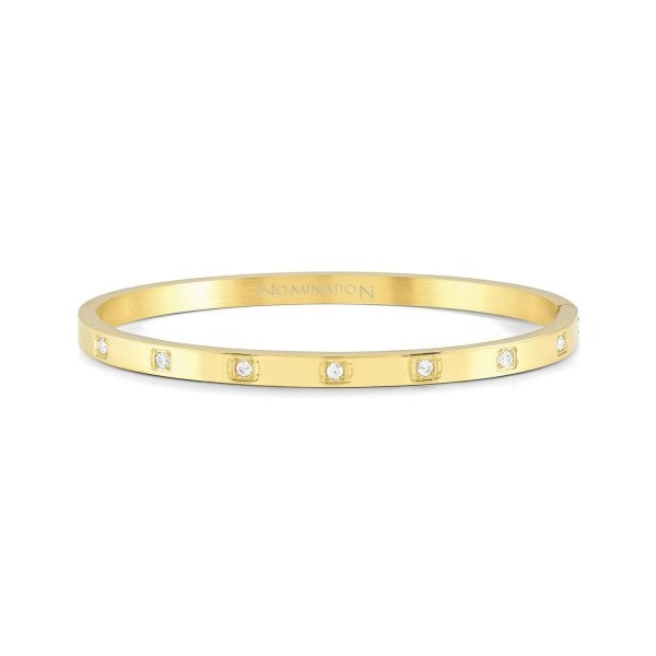 Pretty Bangles Bracelet in Yellow Gold Plating - Large Size
