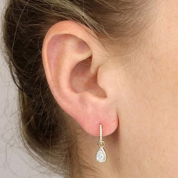 Yellow Gold Plated Earrings 11mm