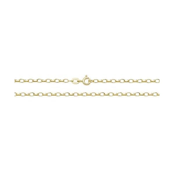 9CT YEL GOLD FACETED BELCHER CHAIN