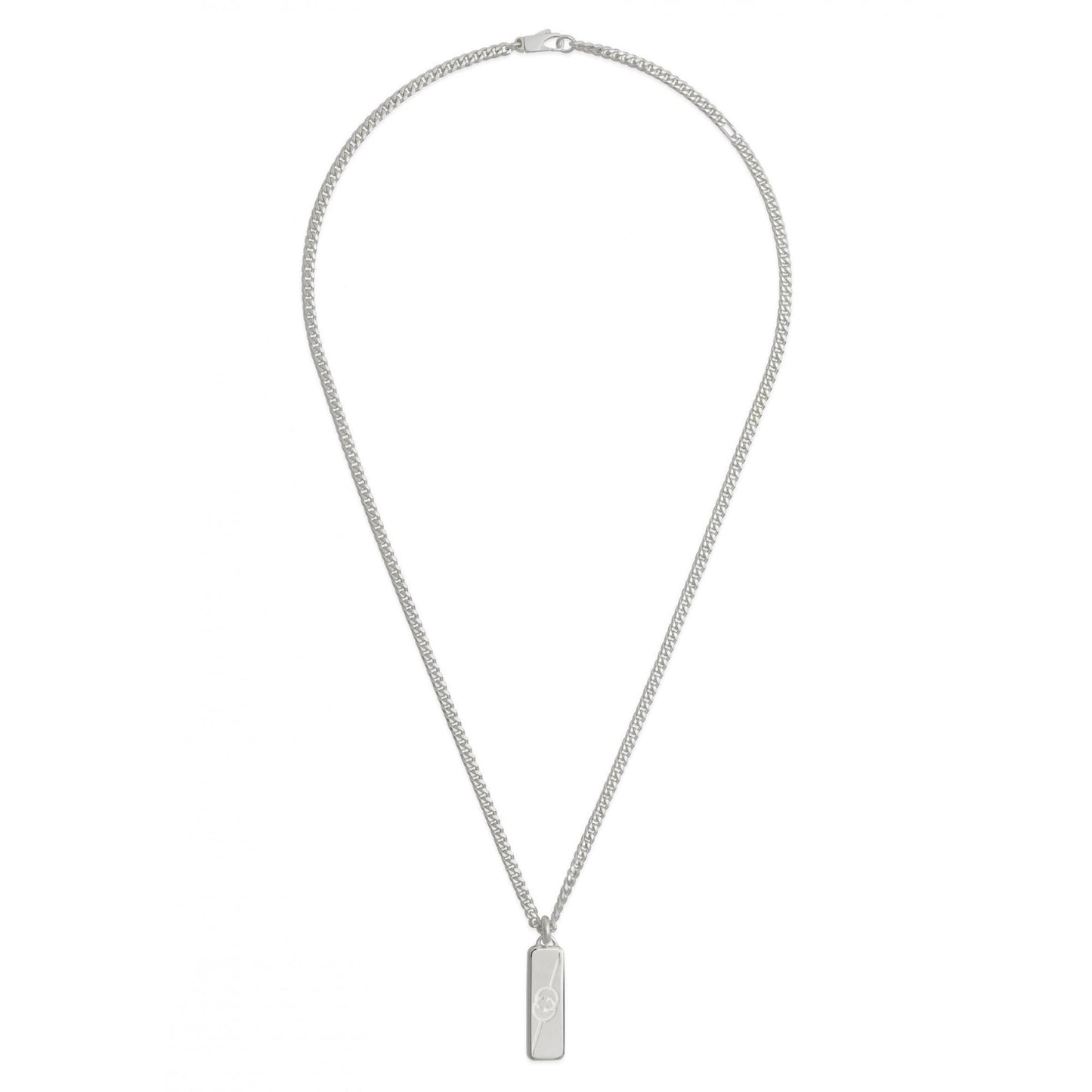 Gucci Tag Necklace 50/55cm Silver