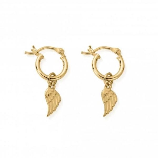 Gold Tone Divinity Within Hoop Earrings