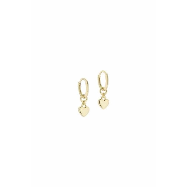 Harrie Tiny Heart Gold Tone Huggie Earrings