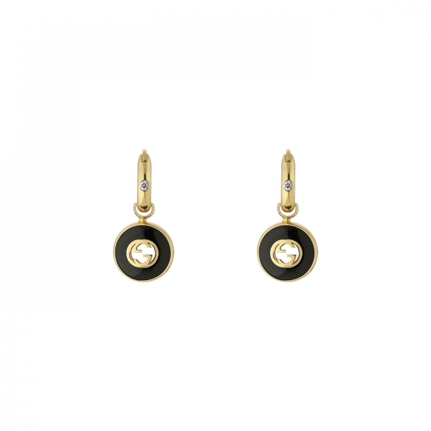Gucci Interlocking Earrings in Yellow Gold