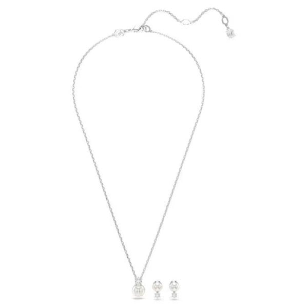Matrix set, Crystal pearl, Round cut, White