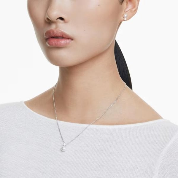 Matrix set, Crystal pearl, Round cut, White