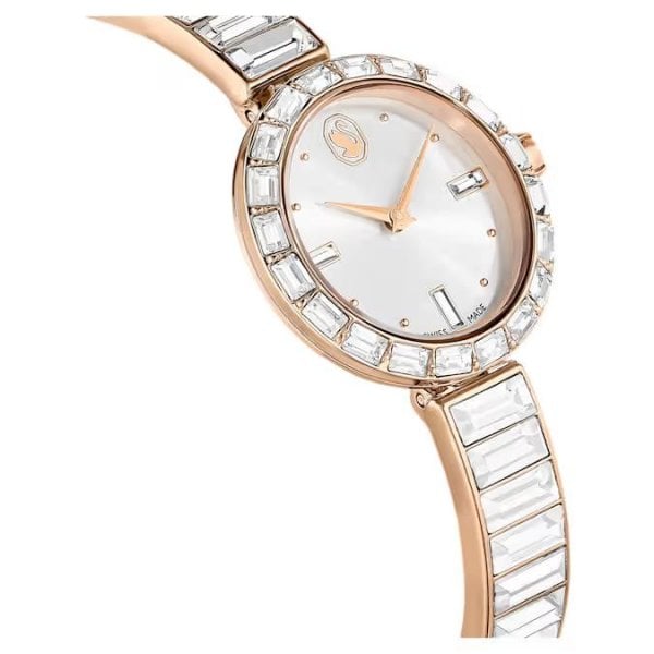 Matrix Bangle watch, Swiss, Crystal bracelet, Rose