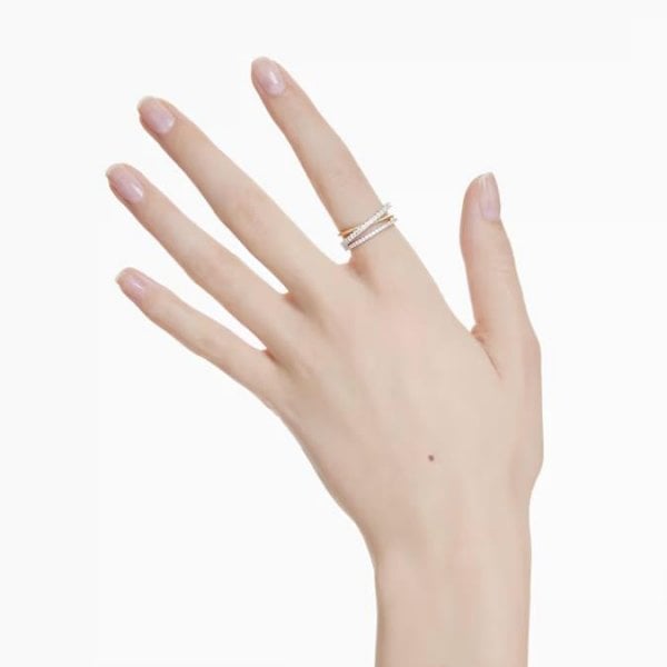 Hyperbola ring, Mixed cuts, White, Mixed, S50