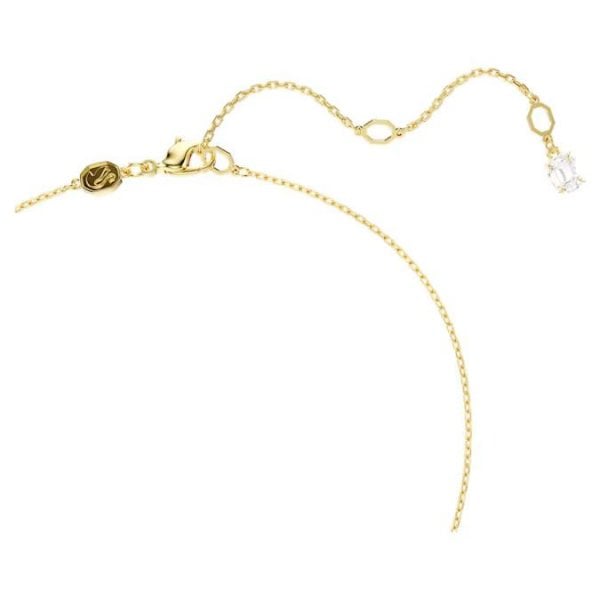 Stilla pendant, Square cut, White, Gold-tone