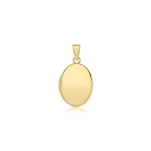 9CT YELLOW GOLD PLAIN OVAL LOCKET