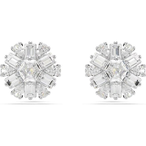 Idyllia stud earrings, Mixed cuts, Snowflake