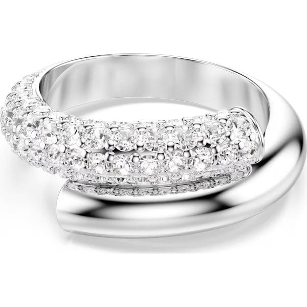 Dextera ring, White, Rhodium plated, S52