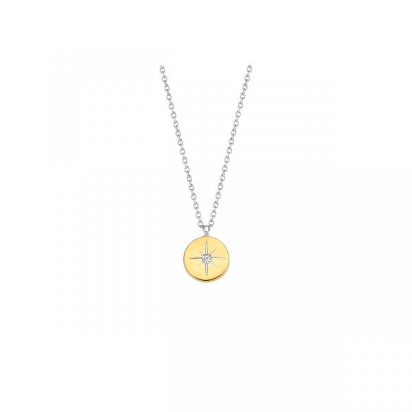 Silver Gold Plated Star Necklace