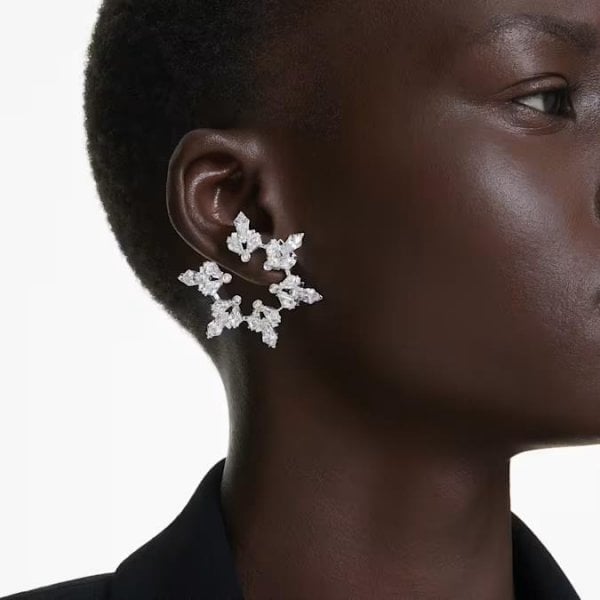 Idyllia clip earrings, Mixed cuts, Snowflake
