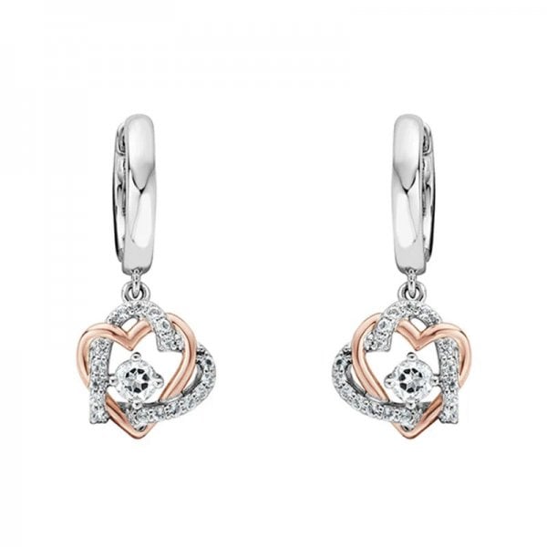 Always in my Heart White Topaz Drop Earrings