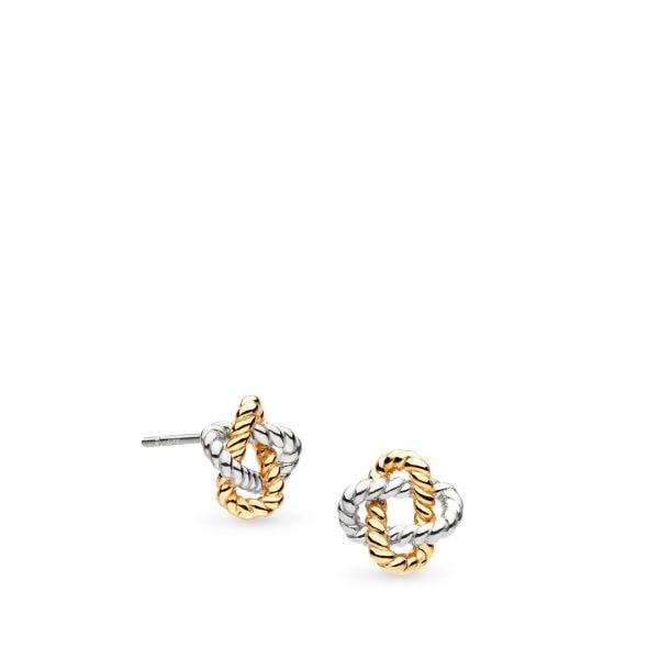 Marina Rope Knot Golden Stud Earrings