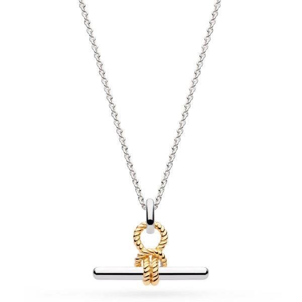 Marina Rope Knot T-Bar Golden Necklace