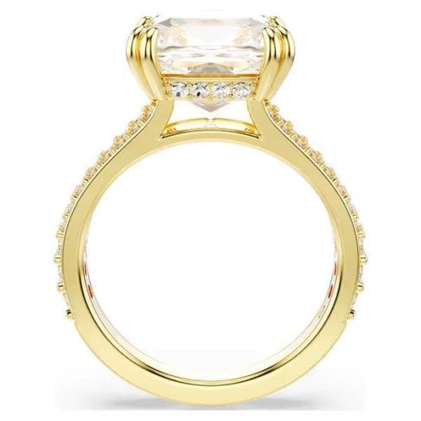 Stilla cocktail ring, Square cut, White, Gold, S58