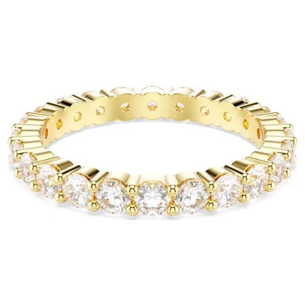 Stilla ring, Round cut, White, Gold-tone, S52