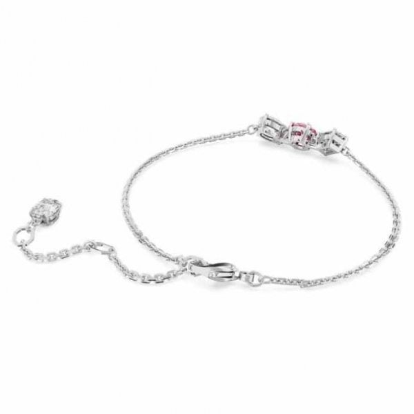 Mesmera bracelet, Mixed cuts, Pink, Rhodium plated