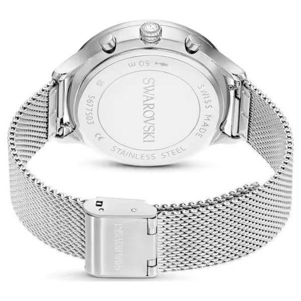 Nova Chrono watch, Swiss, Metal bracelet, Silver
