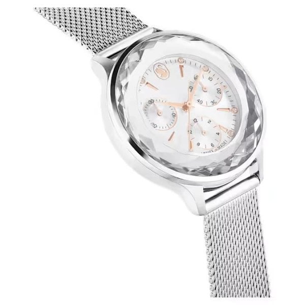 Nova Chrono watch, Swiss, Metal bracelet, Silver