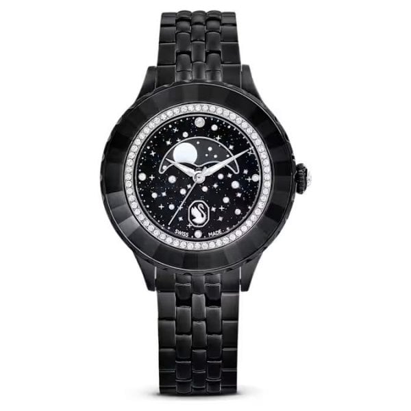Octea Moon watch, Swiss Made, Moon, Metal bracelet