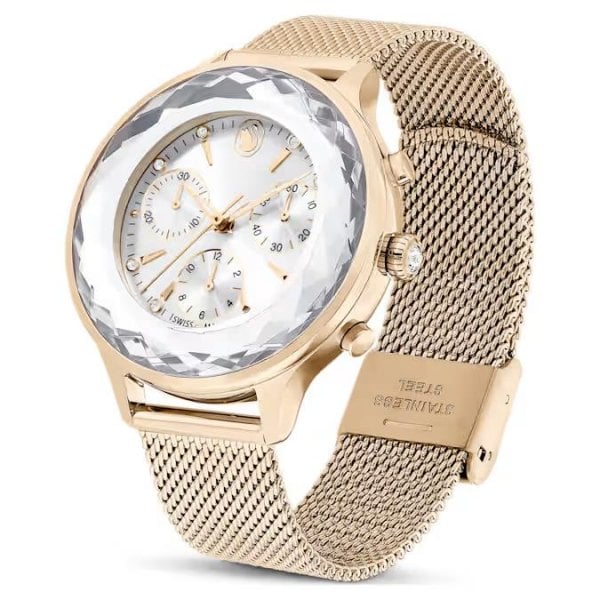 Nova Chrono watch, Swiss, Metal bracelet, Gold ton