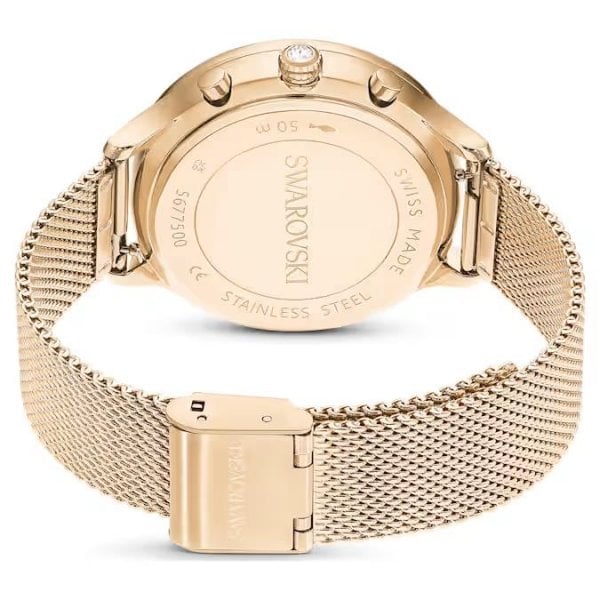 Nova Chrono watch, Swiss, Metal bracelet, Gold ton